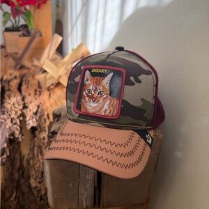 Goorin Bros Sneaky Cat Camo Cap - Brown and Green